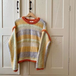 Super Soft Mixed Knit Crew Neck Sweater